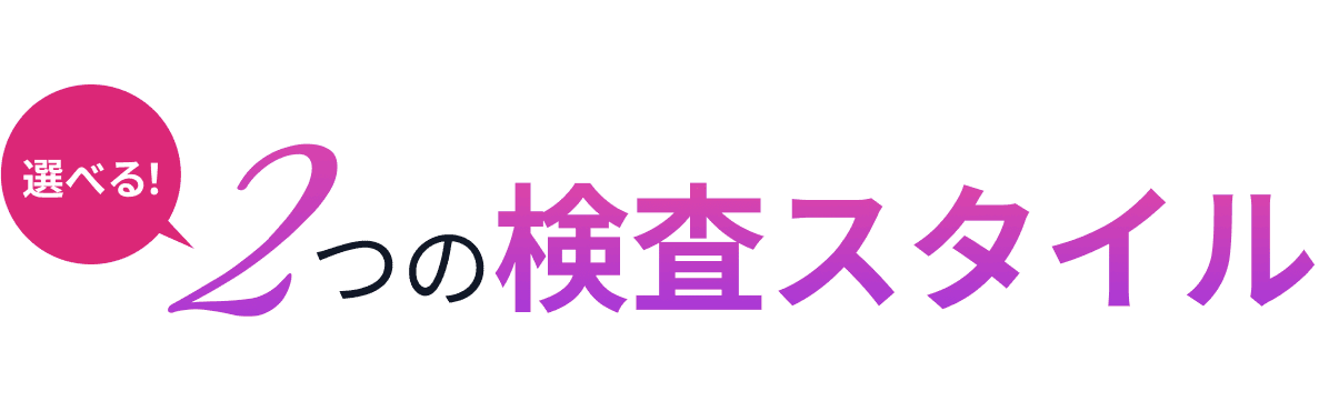 2つの検査スタイル